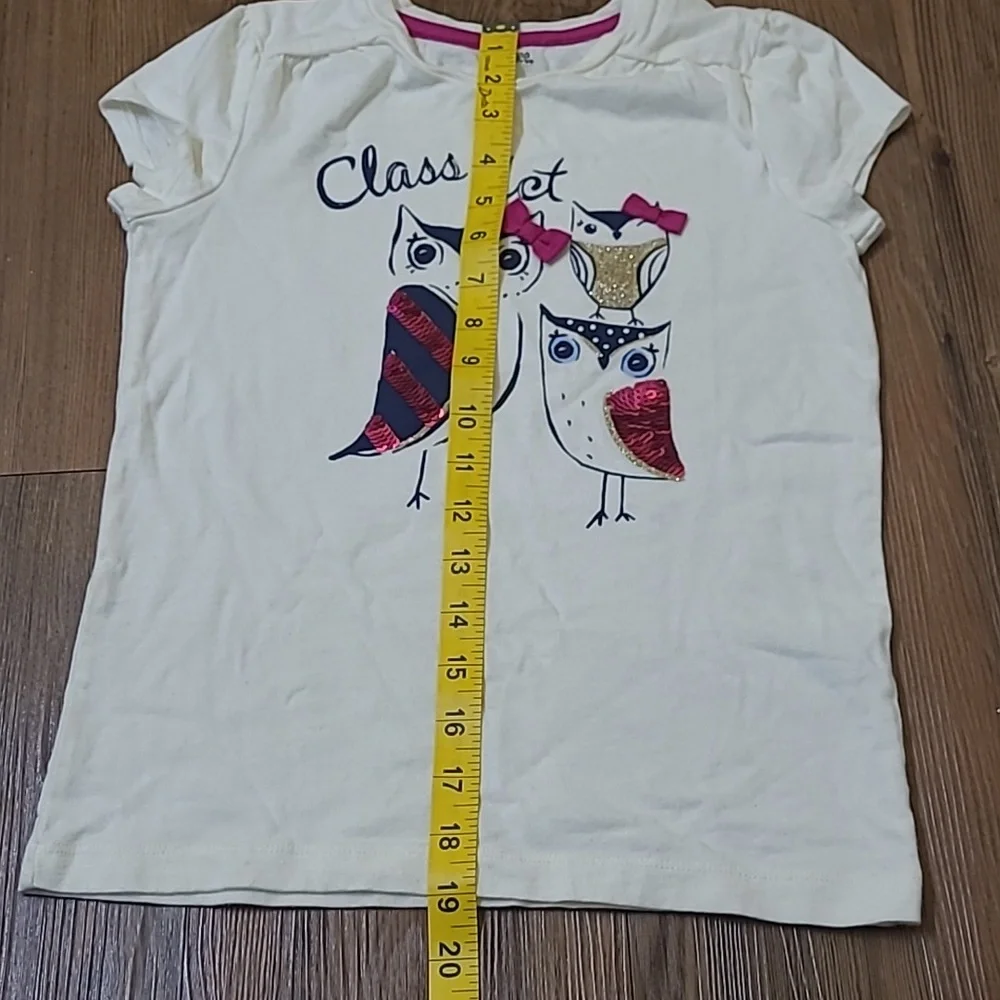 Gymboree Cream T-Shirt with Owl Design used exelente condition. zise 10 for girl